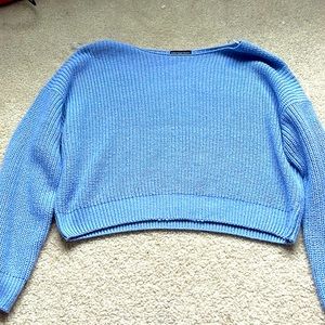 Streetwear Society Baby Blue Cropped Sweater